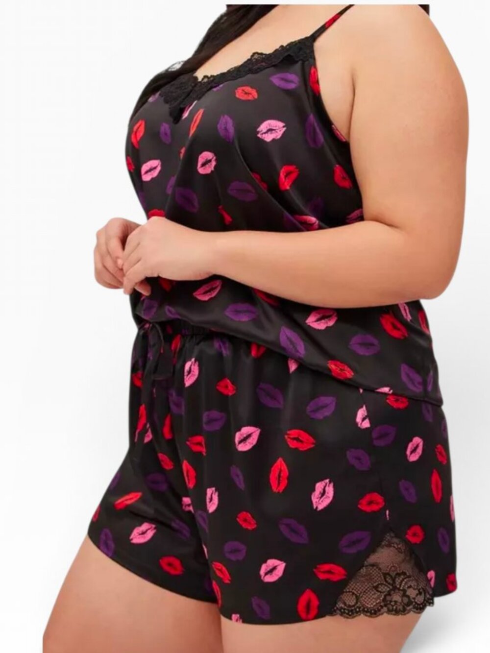 Torrid Dream Satin Lace Trim Pajama Set (Size 5X) - Picture 6 of 6